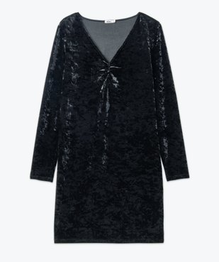 Robe manches longues et col V en velours femme vue4 - GEMO(FEMME PAP) - GEMO