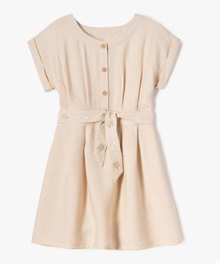 Robe fluide à manches courtes fille vue1 - GEMO 4G FILLE - GEMO