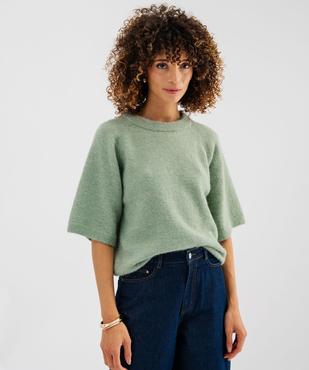 Pull manches courtes ample et douillet femme vue1 - GEMO(FEMME PAP) - GEMO