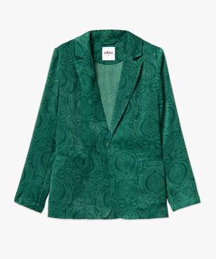 Veste blazer femme imprimée en matière satinée vue4 - GEMO(FEMME PAP) - GEMO