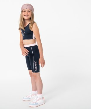 Legging de sport fille court à large ceinture élastique vue1 - GEMO (ENFANT) - GEMO