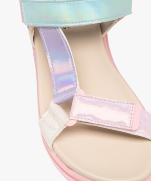 Sandales fille à brides vernies et à scratch vue6 - GEMO (ENFANT) - GEMO