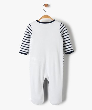 Pyjama bébé garçon à rayures ouverture devant vue4 - GEMO(BB COUCHE) - GEMO