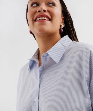 Chemise rayée femme grande taille vue2 - GEMO (G TAILLE) - GEMO