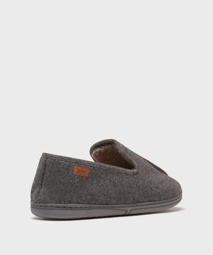 Chaussons pantoufles en feutrine et fourrure imitation homme - Dim vue4 - DIM - GEMO