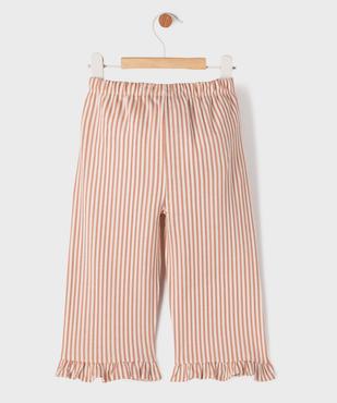 Pantalon en coton imprimé avec volants dans le bas bébé fille vue3 - GEMO(BEBE DEBT) - GEMO