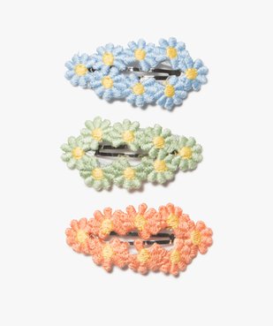 Pinces à cheveux fille avec motif fleurs en tissu (lot de 3) vue1 - GEMO (ACCESS) - GEMO