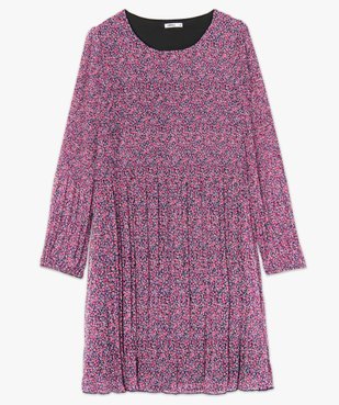 Robe femme en voile plissé à manches longues vue4 - GEMO(FEMME PAP) - GEMO