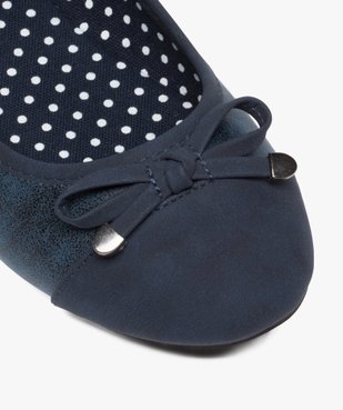 Ballerines femme à effet de matières et nœud décoratif vue6 - GEMO(URBAIN) - GEMO