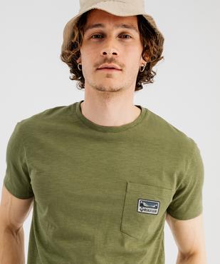 Tee-shirt manches courtes en jersey de coton flammé homme - Roadsign vue4 - ROADSIGN GEMO FOR GOOD D - GEMO