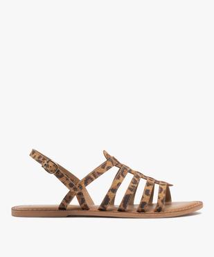 Sandales multibrides en cuir femme vue1 - TANEO GEMO FOR GOOD - GEMO