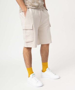 Bermuda homme en maille coupe cargo vue2 - GEMO (HOMME) - GEMO