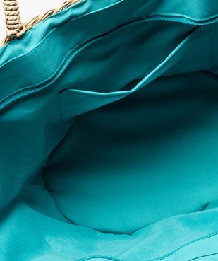 Sac de plage femme en paille avec motif papillon en sequins vue3 - GEMO (ACCESS) - GEMO