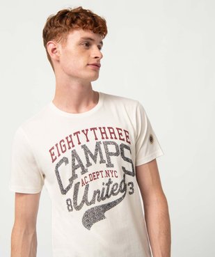 Tee-shirt homme avec inscription XXL – Camps United vue2 - CAMPS UNITED - GEMO