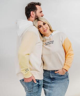 Sweat à capuche adulte multicolores avec message amour mixte - Gémo X Maëva vue1 - GEMO 4G FEMME - GEMO