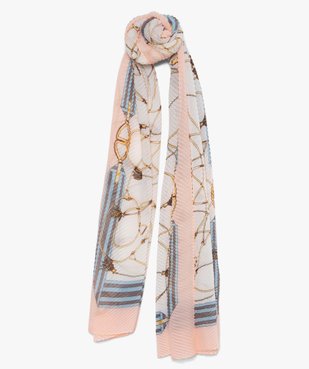 Foulard femme imprimé en matière plissée vue1 - GEMO (ACCESS) - GEMO