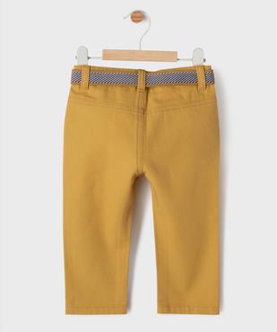 Pantalon en coton avec ceinture bébé garçon - LuluCastagnette vue4 - LULU CASTAGNETTE GEMO FOR GOOD - GEMO