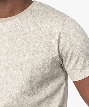 Tee-shirt homme à manches courtes et motifs graphiques vue2 - GEMO (HOMME) - GEMO