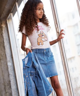 Tee-shirt fille imprimé paillettes - Tom & Jerry vue4 - TOM ET JERRY - GEMO