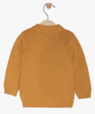 Gilet bébé garçon zippé en maille fantaisie vue2 - GEMO(BEBE DEBT) - GEMO