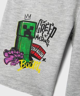 Bermuda en maille avec motifs graffitis garçon - Minecraft vue7 - MINECRAFT - GEMO