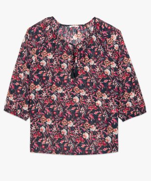 Blouse femme imprimée en voile à col rond vue4 - GEMO(FEMME PAP) - GEMO