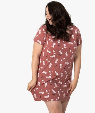 Chemise de nuit femme à manches courtes avec motif vue1 - Nikesneakers(HOMWR FEM) - Nikesneakers