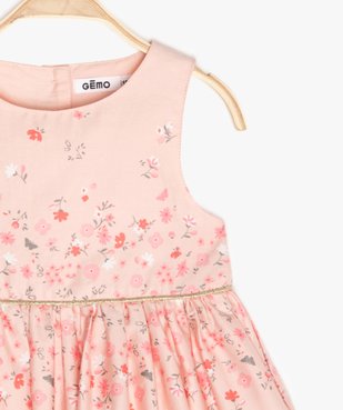 Robe bébé fille à motifs fleuris et liseré pailleté vue2 - GEMO (ENFANT) - GEMO