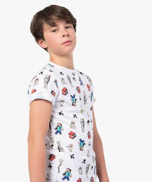 Tee-shirt Minecraft manches courtes garçon vue1 - MINECRAFT - GEMO