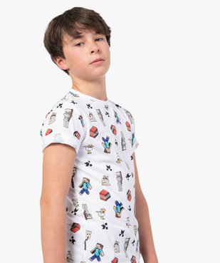 Tee-shirt garçon à manches courtes imprimé - Minecraft vue1 - MINECRAFT - GEMO