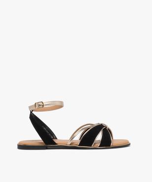 Sandales plates avec brides bicolores femme - Valentina Baldano vue2 - VALENTINA BALDA - GEMO