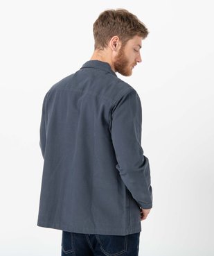 Veste homme en coton forme chemise vue3 - GEMO (HOMME) - GEMO