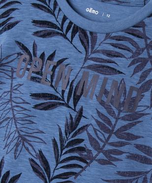 T-shirt à motif végétal garçon vue2 - GEMO (JUNIOR) - GEMO