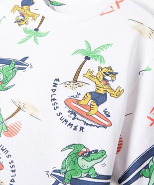 Tee-shirt imprimé coupe large garçon vue3 - GEMO 4G GARCON - GEMO