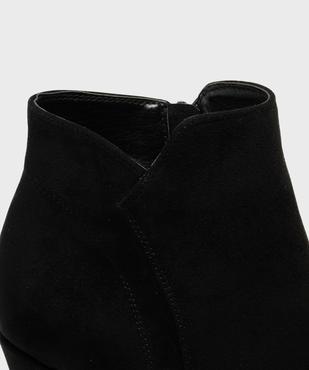 Boots à talon fin et petite plateforme en suédine femme - Valentina Baldano vue6 - VALENTINA BALDA - GEMO
