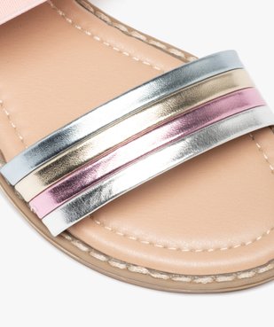 Sandales fille multicolore effet métallisé avec bande élastique vue6 - GEMO (ENFANT) - GEMO