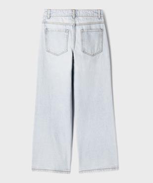 Jean loose à taille réglable en denim 100% coton fille vue4 - GEMO 4G FILLE - GEMO