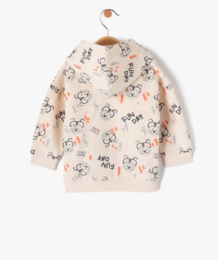Sweat bébé garçon à capuche en molleton douillet vue3 - GEMO(BEBE DEBT) - GEMO