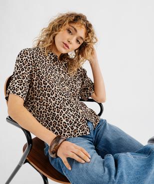 Chemise manches courtes ample et fluide femme  vue1 - GEMO 4G FEMME - GEMO