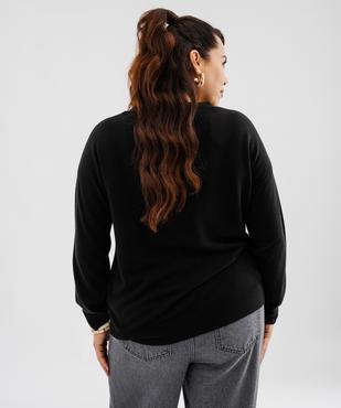 Pull fin à col V femme grande taille vue3 - GEMO (G TAILLE) - GEMO
