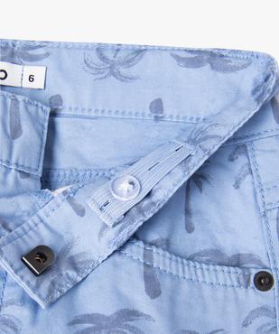 Bermuda en coton twill imprimé à revers garçon vue2 - GEMO 4G GARCON - GEMO