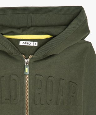 Sweat garçon à capuche avec inscription en relief vue3 - GEMO (ENFANT) - GEMO