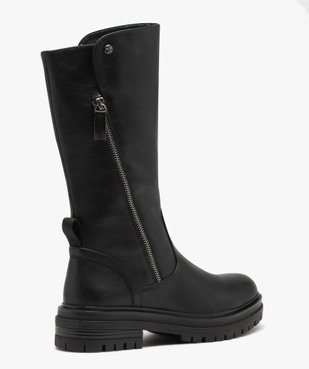 Bottes esprit biker à semelle crantée femme vue4 - GEMO (CASUAL) - GEMO