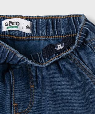 Jean large avec taille élastique ajustable bébé garçon vue2 - GEMO 4G BEBE - GEMO