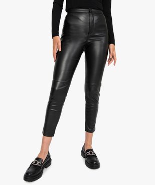 Pantalon femme en matière synthétique coupe slim vue1 - GEMO(FEMME PAP) - GEMO