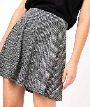 Jupe patineuse en  maille imprimée femme vue2 - GEMO(FEMME PAP) - GEMO