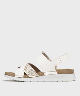 Sandales à brides avec touches pailletées femme - Emilia Rosa vue3 - EMILIA ROSA - GEMO