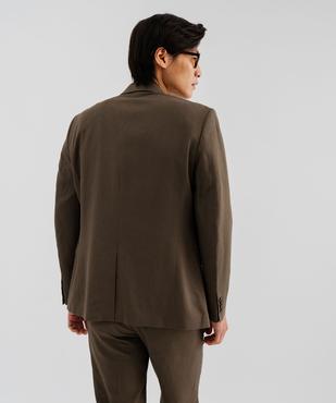 Veste de costume slim fit en viscose et lin homme vue3 - GEMO 4G HOMME - GEMO