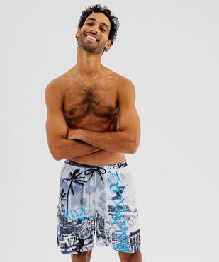 Short de bain imprimé homme vue4 - GEMO (PLAGE) - GEMO