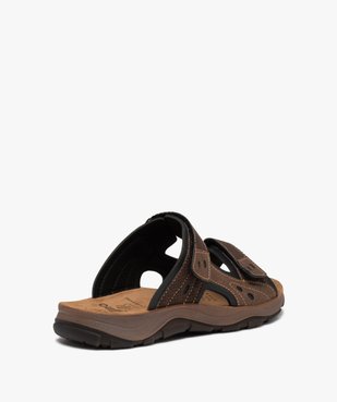 Mules homme casual double brides à scratch vue4 - GEMO (CASUAL) - GEMO